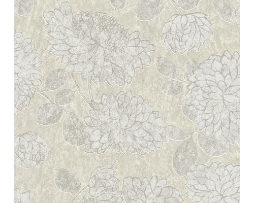 Papier peint intissé 39025-2 Attractive 2 gros motif de fleurs beige Papier peint à motifs floraux