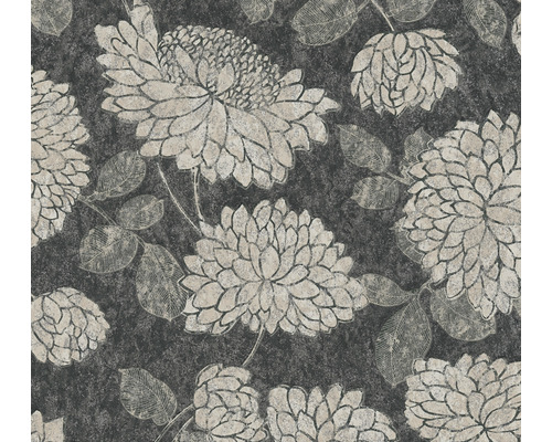 Vliestapete 39025-3 Attractive 2 großes Blütenmotiv schwarz Tapete mit Blumenmuster