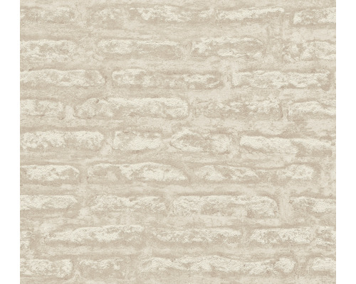 Papier peint intissé 39027-1 Attractive 2 mur en pierres marron clair-blanc