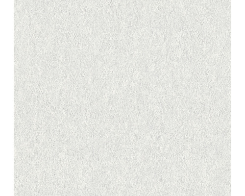 Papier peint intissé 39030-1 Attractive 2 uni lisse gris clair-argent Papier peint structuré blanc pour intérieurs