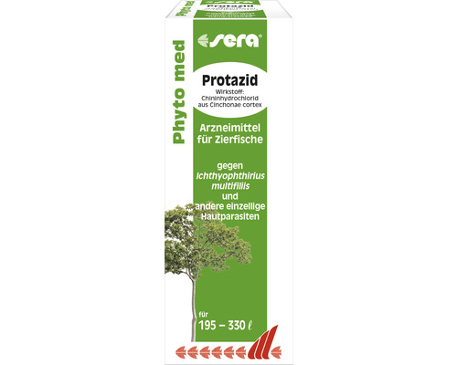 Produit pharmaceutique sera Phyto med Protazid 30 ml Sera Protazid médicament pour poissons d''ornement contre les parasites cutanés