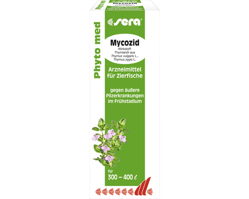 Produit pharmaceutique sera Phyto med Mycozid 30 ml Sera Mycozid médicament pour poissons d''ornement contre les mycoses