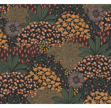 Papier peint avec motif floral et feuilles