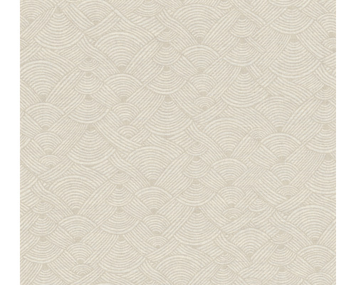 Vliestapete 38742-5 Nara Ethno Wellenmuster beige Tapete mit wellenförmigem Muster