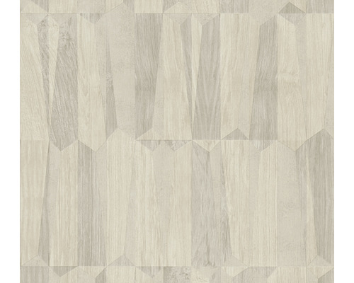 Papier peint intissé 38743-1 Nara aspect bois beige crème Motif décoratif imitation bois pour revêtements muraux et de sol