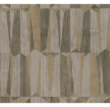Papier peint avec motif géométrique en bois