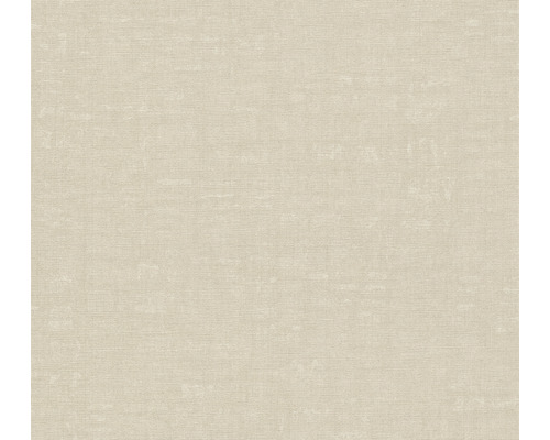 Papier peint intissé 38745-2 Nara uni aspect lin beige Papier peint aspect textile