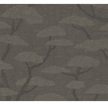 Papier peint intissé 38741-5 Nara arbres bonsaï gris anthracite