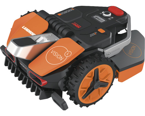 Tondeuse robot sans fil WORX 20V Landroid Vision L1300 22cm/1300m² avec application, sans câble périphérique WR213E, avec batterie 4Ah et station de charge Robot tondeuse Worx Landroid Vision