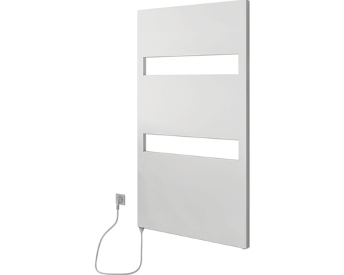 Chauffe-serviettes électrique SCHULTE Turin résistance chauffante à gauche 60,5 x 114,3 cm 600 W avec fiche à contact de protection blanc