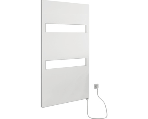 Chauffe-serviettes électrique SCHULTE Turin résistance chauffante à droite 60,5 x 114,3 cm 600 W avec fiche à contact de protection blanc