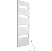 Chauffe-serviettes électrique SCHULTE Turin résistance chauffante à droite 60,5 x 170,3 cm 600 W avec fiche à contact de protection blanc