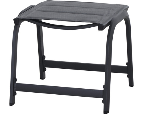 Hocker Siena Garden Tesoro padded matt-anthrazit Alu matt-anthrazit, Ranotex®-Gewebe royal-grey Fußhocker aus Aluminium und Textilgewebe für den Außenbereich