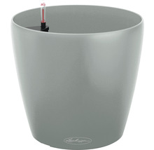 Pot de fleurs gris avec indicateur de niveau d''eau