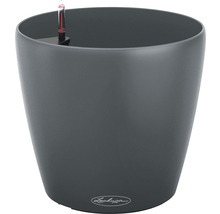 Pot de fleurs gris avec indicateur de niveau d''eau