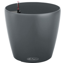 Pot de fleurs gris foncé avec indicateur de niveau d''eau