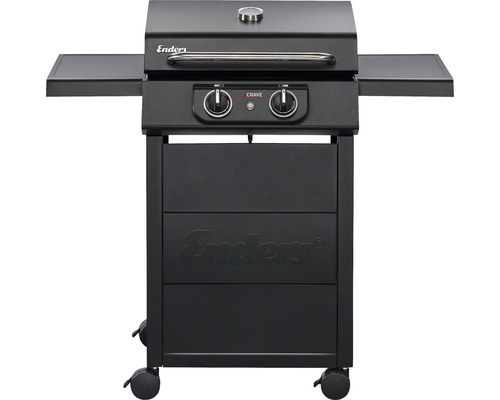 Barbecue électrique Enders 2,6 kW noir avec tablette latérale,thermomètre sur le couvercle, lèche-frites, grille à barbecue, câble d'alimentation, grille de maintien en température