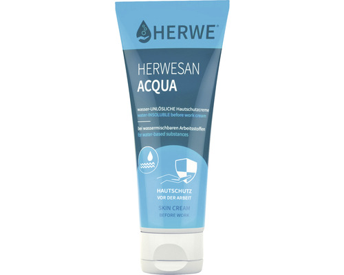 Crème protectrice pour la peau Herwe Herwesan Acqua 100 ml Tube de crème protectrice pour la peau Herwe Herwesan Acqua