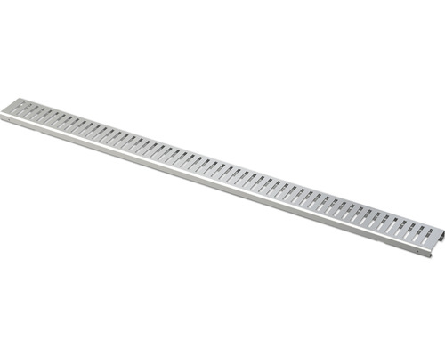 Grille Alcadrain pour caniveau de drainage de façades et de terrasses épaisseur du mur 4/38 acier inoxydable 998 x 75 x 20 mm