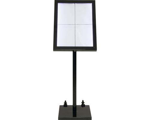 LED Informations-Display Schaukasten Black Star schwarz 4x DIN A4