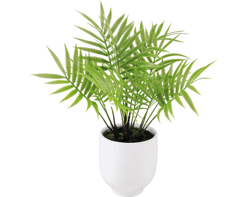 Plante artificielle dans pot céramique Lafiora palmier 32 cm