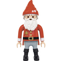 Figurine Playmobil Père Noël avec vêtements rouges et barbe blanche