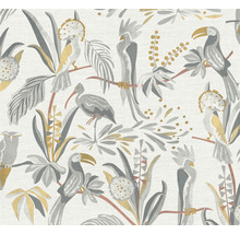 Vliestapete 38898-4 House of Turnowsky Tucan Dschungel grau gelb
