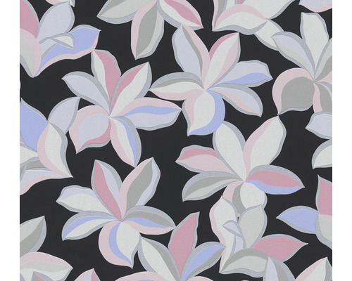 Vliestapete 38908-1 House of Turnowsky Blüten Retro schwarz Tapete mit Blumenmuster auf dunklem Hintergrund