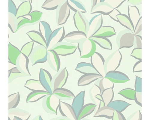 Vliestapete 38908-3 House of Turnowsky Blüten Retro grün weiß