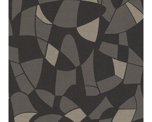 Vliestapete 39093-4 Antigua geometrisches Muster schwarz Tapete mit abstraktem Muster in verschiedenen Grautönen