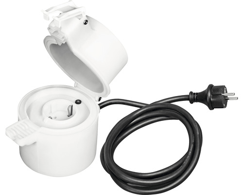 Ledvance Smart+ schaltbare Steckdose für Außenbereich WiFi mit Strom Vermessung Steckdose mit Klappdeckel und Stecker