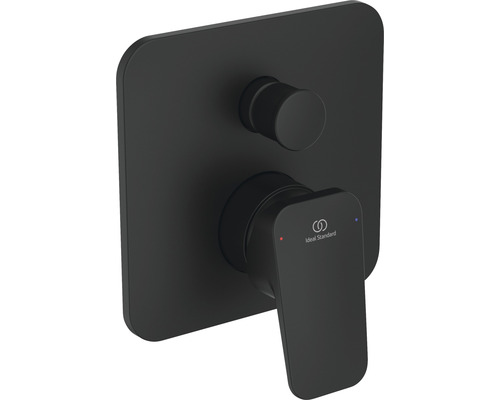 Ideal Standard Badewannenarmatur Unterputz CERAPLAN silk black matt BD263XG Schwarzer Wasserhahn für Badezimmer mit Ideal Standard Logo