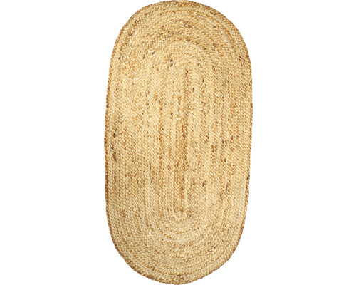 Tapis en jute naturel ovale 60x120 cm