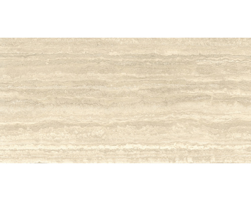 Carrelage sol et mur en grès-cérame fin Travertino Classico 60 x 120 x 1 cm beige mat rectifié