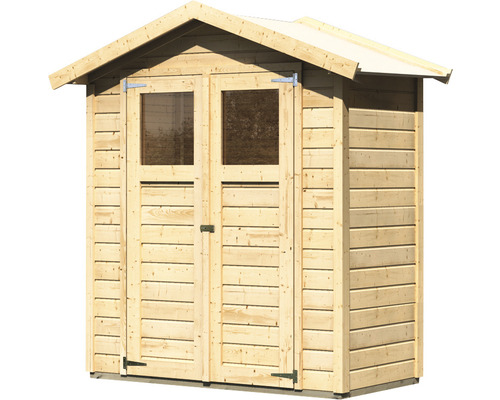 Holzgartenhaus mit Doppeltür und Fenstern
