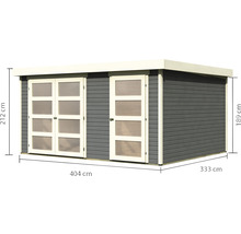 Gartenhaus Karibu Elmar 3 428 x 351,5 cm terragrau