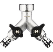 Raccord en Y GEKA avec deux vannes