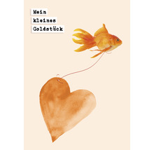 Image avec poisson rouge, coeur et le texte Mon petit trésor