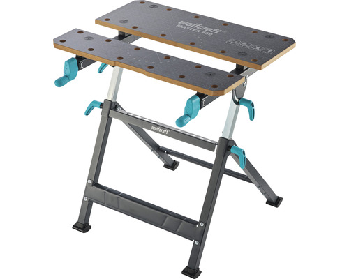 Établi Wolfcraft Master 650 avec cadre en acier et mors de serrage