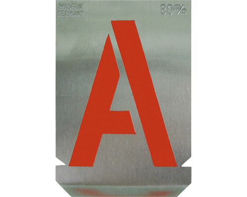 Signierschablonen-Satz 50 mm Buchstaben A-Z Blockschrift nach DIN 1451 Zinkblech