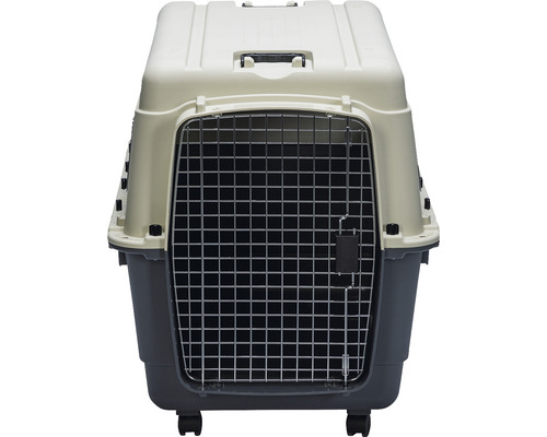 Transportbox für Tiere mit Gittertür und Rollen