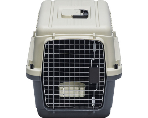 Cage de transport pour animaux avec porte en métal grillagée
