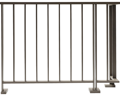 Kit complet de garde-corps Pertura Triton taupe en L aluminium pour montage au sol 20,5 m Kit complet de garde-corps Pertura Triton taupe en L aluminium pour montage au sol 20,5 m