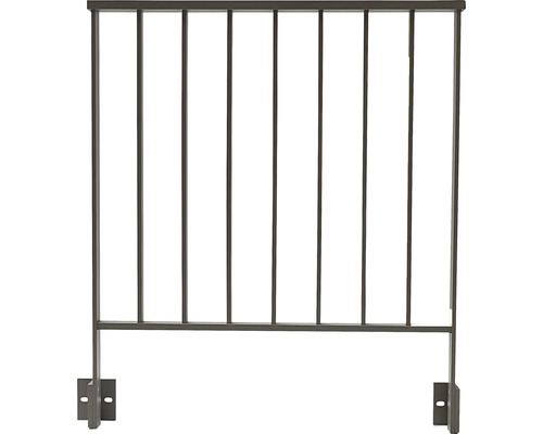 Kit complet de garde-corps Pertura Triton taupe en G aluminium pour montage latéral 15 m Kit complet de garde-corps Pertura Triton taupe en G aluminium pour montage latéral 15 m