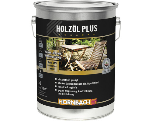 Huile pour bois HORNBACH incolore 5 l Huile pour bois HORNBACH incolore 5 l