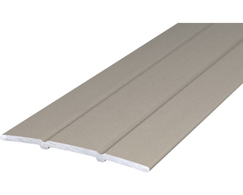 Barre de seuil SKANDOR aluminium aspect acier inoxydable anodisé 3x38x2700 mm