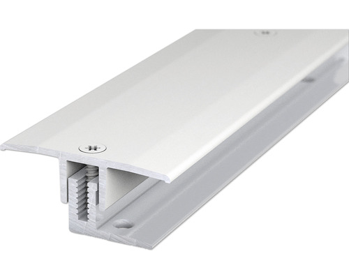SKANDOR Übergangsprofil Aluminium Silber eloxiert 12x34x1000 mm Dichtungsprofil für Türen mit Schrauben