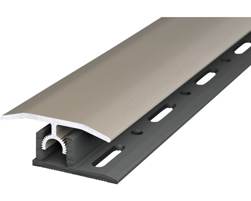 Barre de seuil SKANDOR aluminium aspect acier inoxydable anodisé 10x34x1000 mm