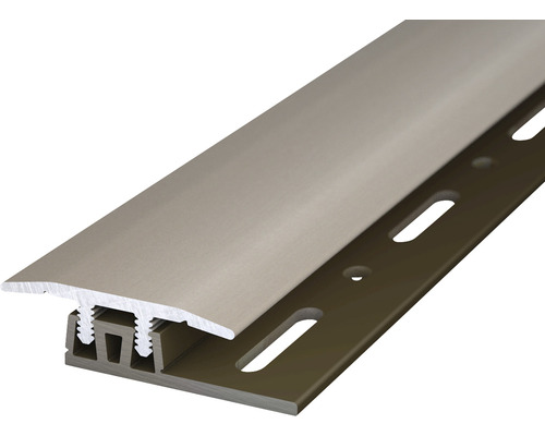 Barre de seuil SKANDOR aluminium aspect acier inoxydable anodisé 6x27x1000 mm
