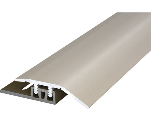 Barre de seuil SKANDOR aluminium aspect acier inoxydable anodisé 6x34x1000 mm